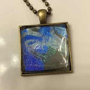 Homemade marble necklace